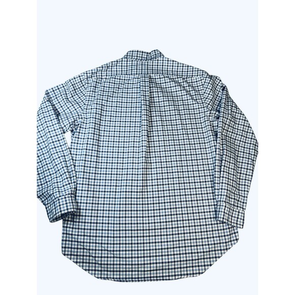 Polo Ralph Lauren XL Blue White Gingham Check Long Sleeve Button Down Preppy - Picture 6 of 9